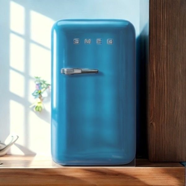 mini frigo smeg couleur bleu