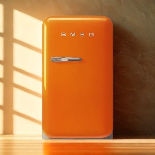 mini frigo smeg couleur orange